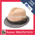 100% wool two-colors thickness handfeel with bow felt hat